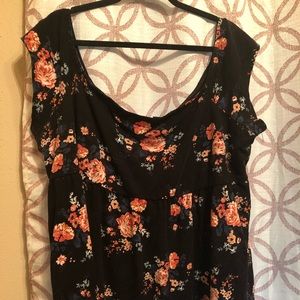 Torrid Off the shoulder knit floral top